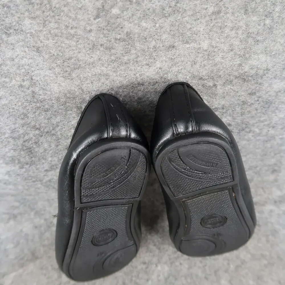 Wonder Nation Shoes Kids 10 Ballet Flats Slip On Elastic Strap Black Bow Toddler